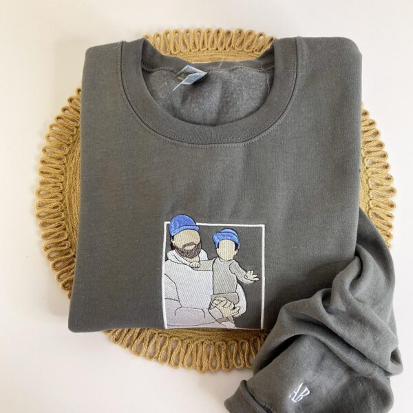 Personalized Family Photo Gift Embroidered Apparel - Image 6