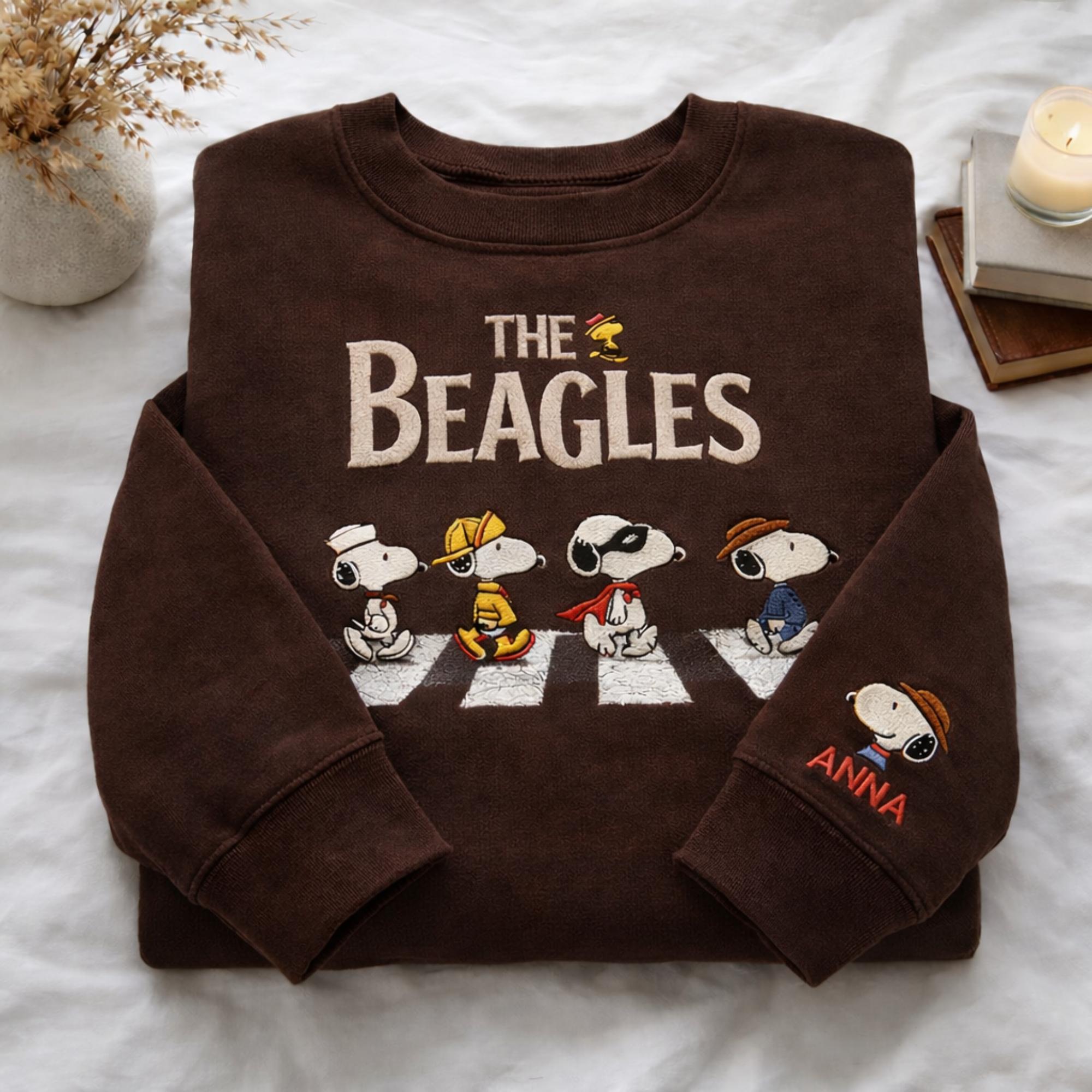 Personalized The Snoopy Beagles Embroidered Sweatshirt - Image 3
