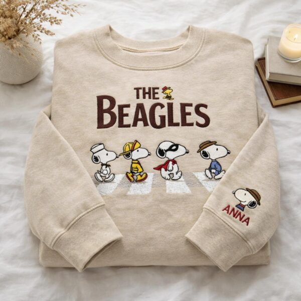 Personalized The Snoopy Beagles Embroidered Sweatshirt - Image 2