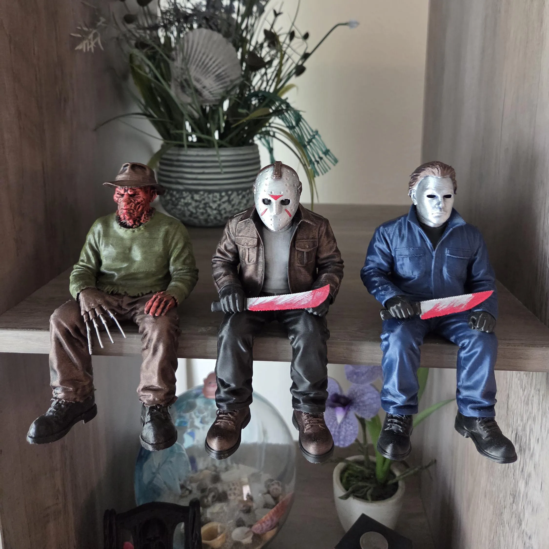 Jason Michael Freddy Horror Shelf Sitter 3D Figures