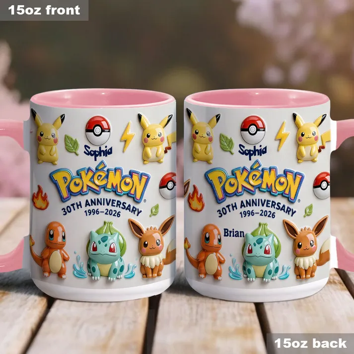 Personalized Pokemon Anniversary Mug -THK123510 - Image 3