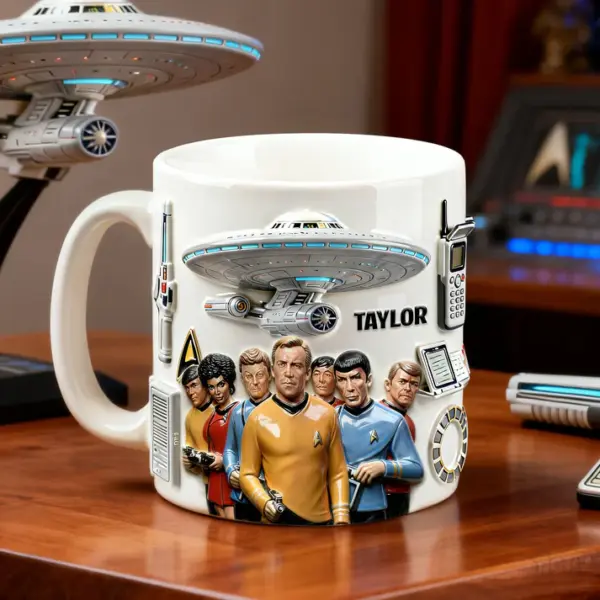 Alternative view of Personalized 60th Anniversary Star Trek Mug- THK123069