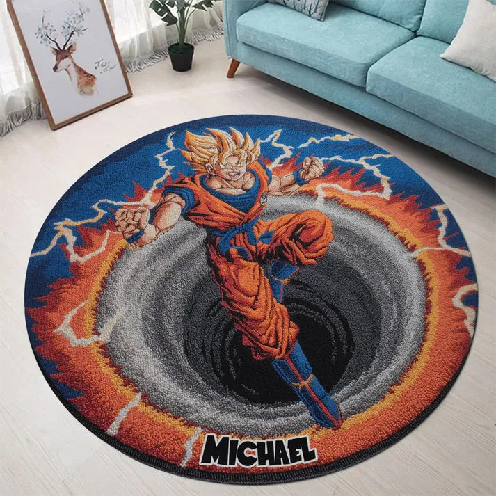 Strong Dragon - Personalized Seven Balls Round Rug - Image 4