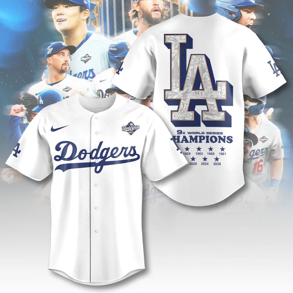 Los Angeles Dodgers 2025 World Series Champions Baseball Jersey -THK117278