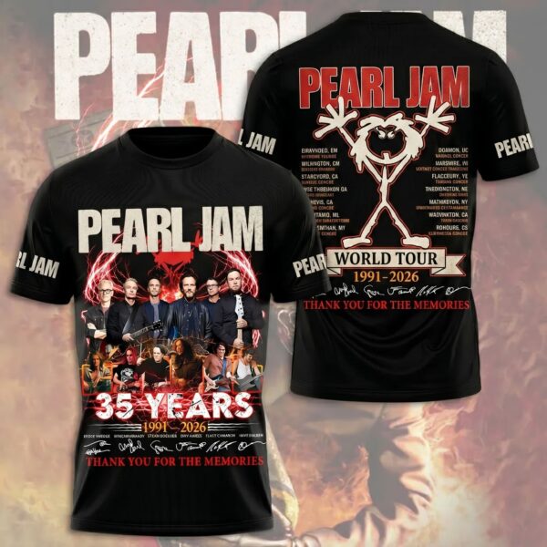 Pearl Jam 3D Apparel
