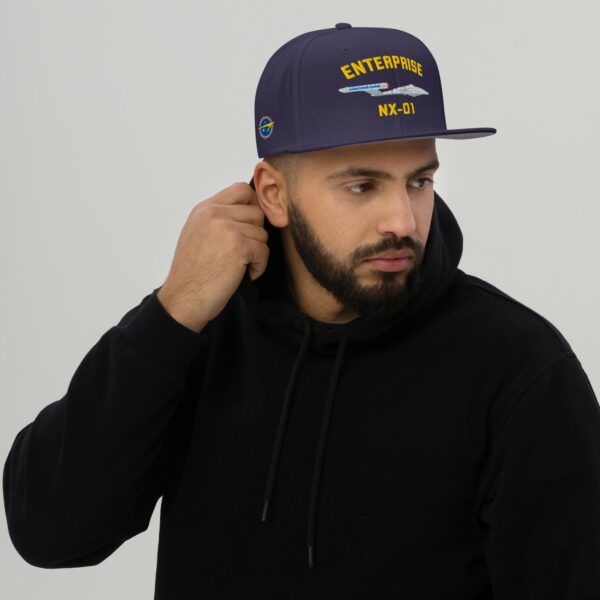 Enterprise NX-01 Embroidered Ship Snapback Hat - Image 2
