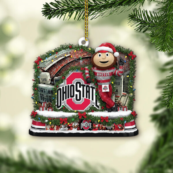 Ohio State Light-Up Christmas Ornament - Image 4
