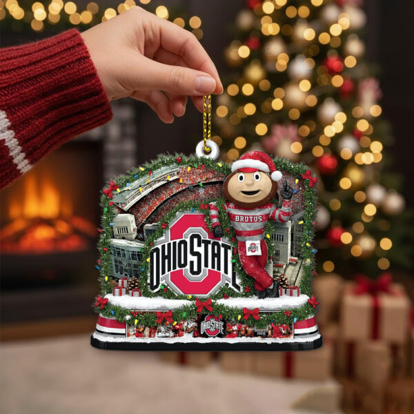 Ohio State Light-Up Christmas Ornament - Image 3