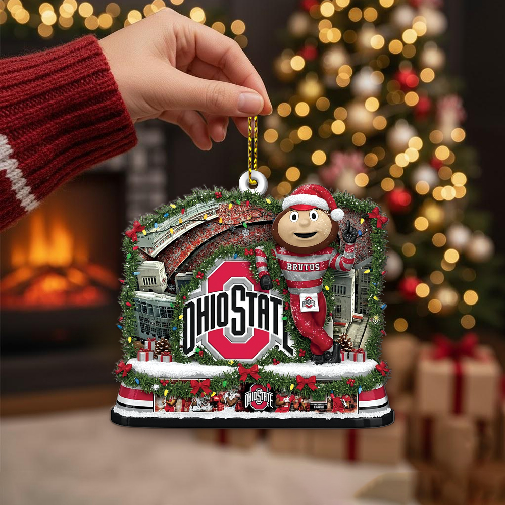 Ohio State Light-Up Christmas Ornament - Image 3