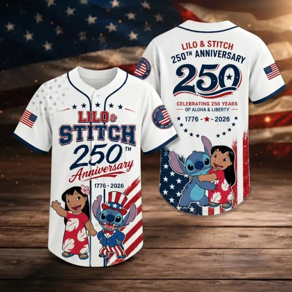 Lilo & Stitch 250 Years of America Baseball Jersey