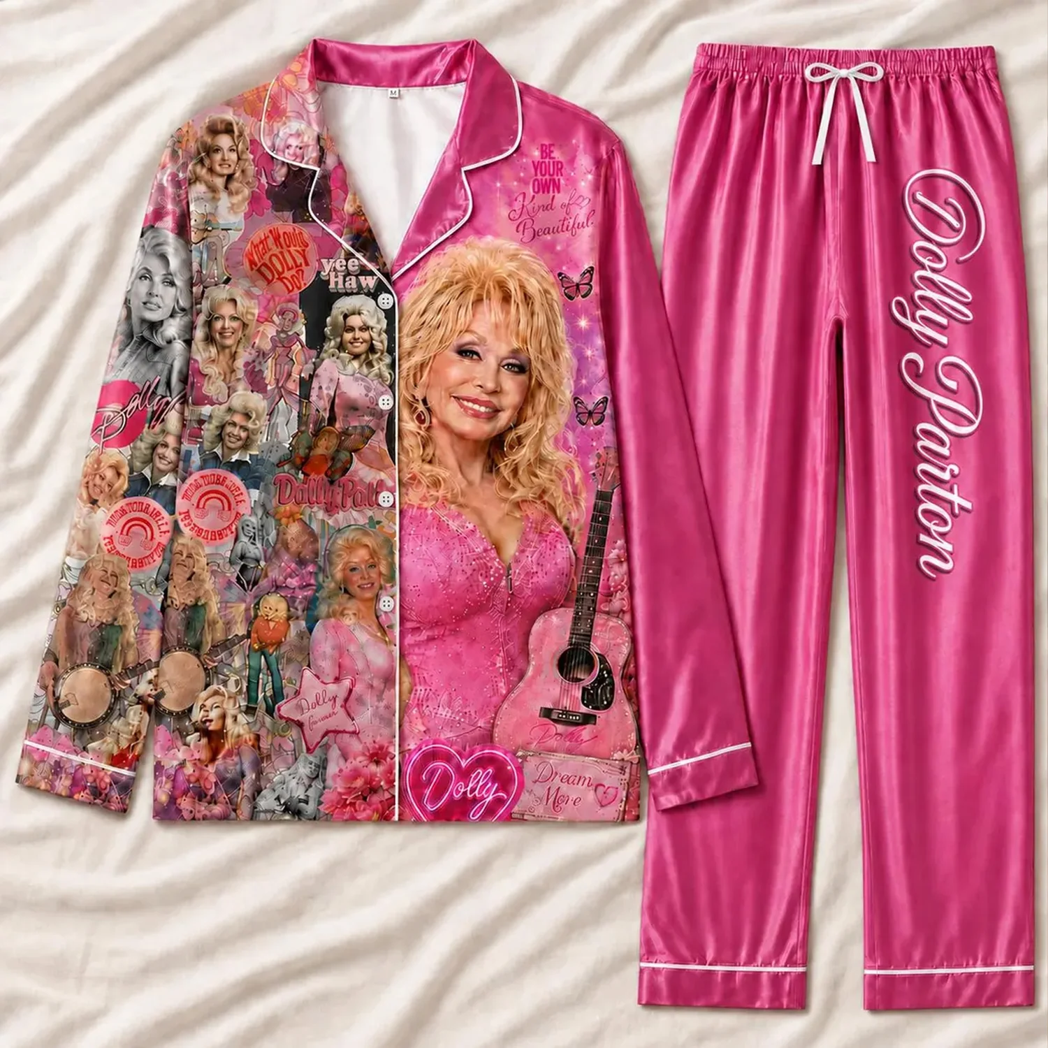 Dolly Parton Pink Pajama Set-THK136329