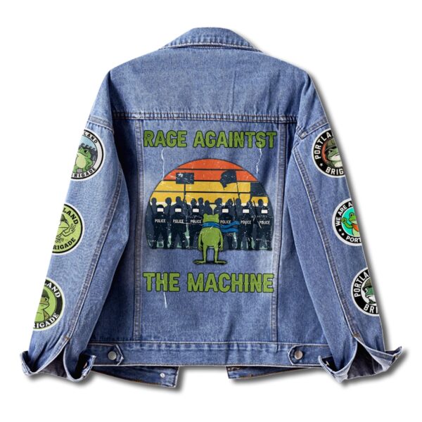 Portland Frog Resist Denim Jacket - Image 3