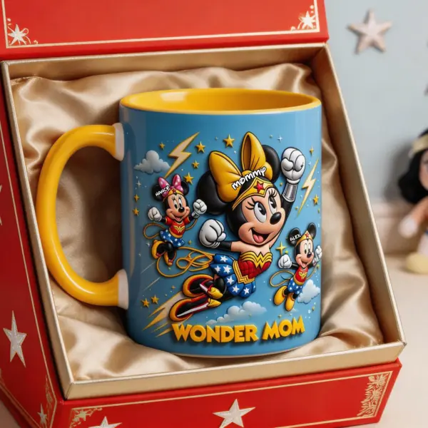 Super Mom Coffee Accent Mug - Personalized Gifts For Mother - Image 3