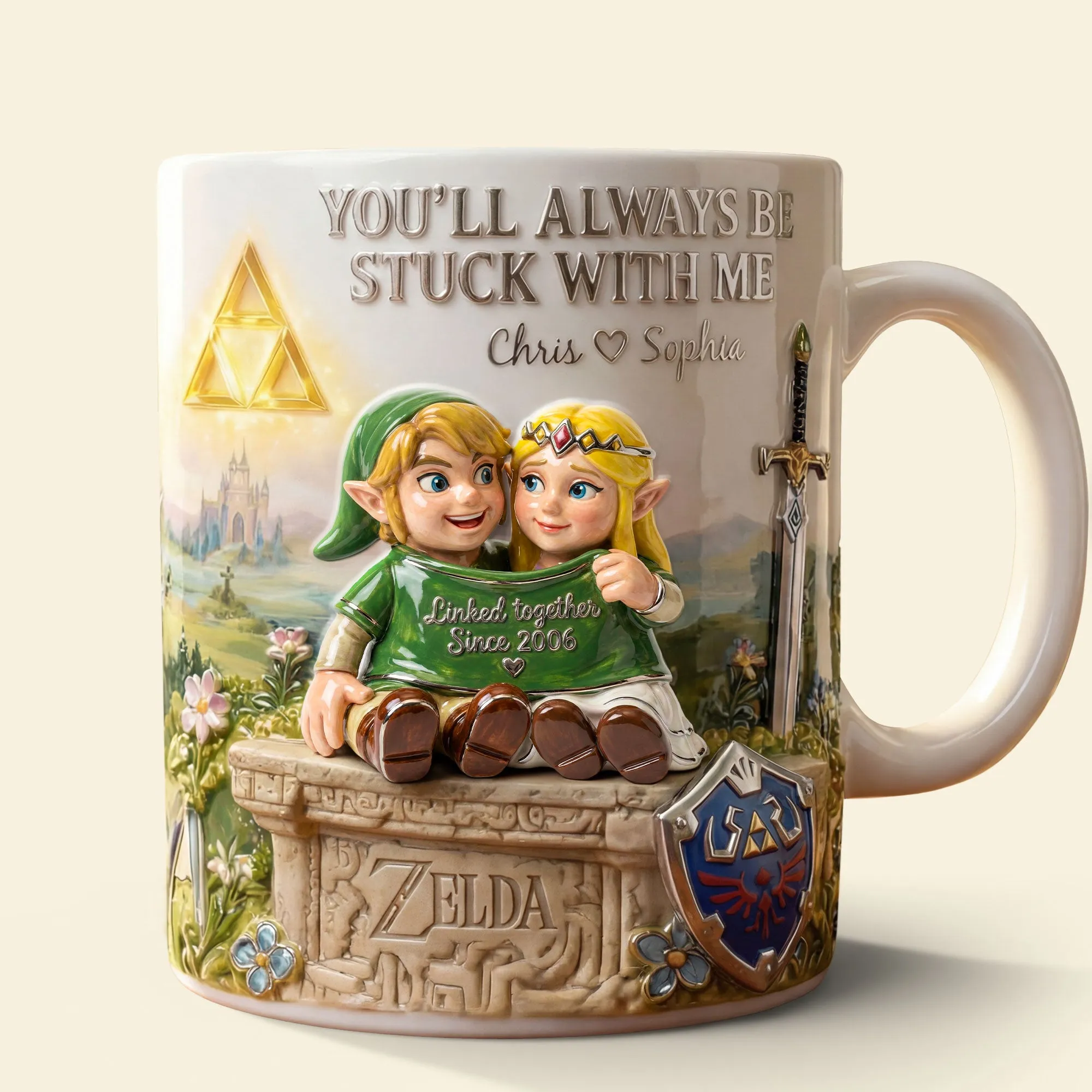 Adventurous Couple In One Shirt Coffee Mug - Personalized Gifts For Couples - Image 3