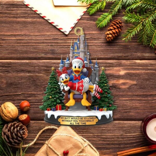 Personalized Donald and Daisy Duck Christmas Ornament - Image 2