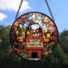 Snooopy Thanksgiving Stained Glass Suncatcher
