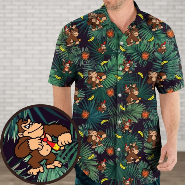 Donkey Kong Platform Game Hawaiian Shirt