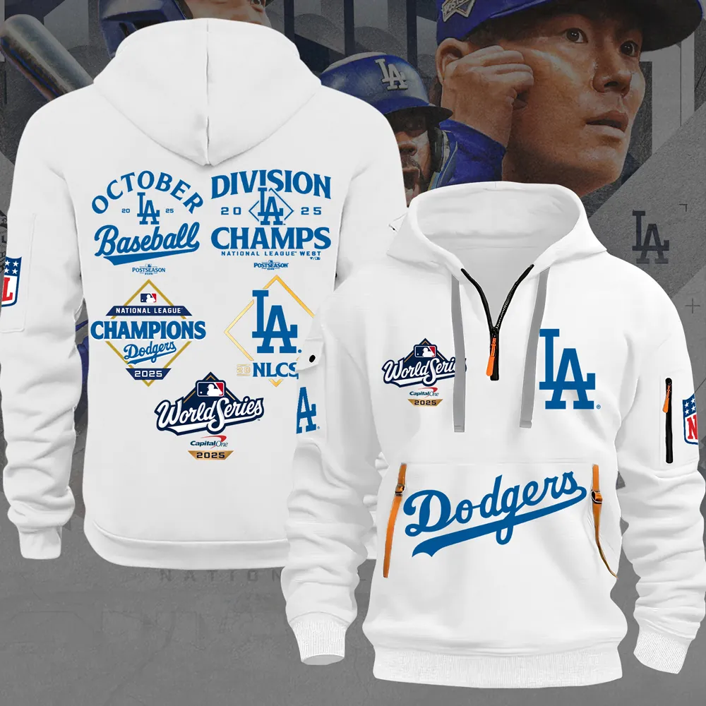 Los Angeles Dodgers 2D Quarter Zip Hoodie - THK117367