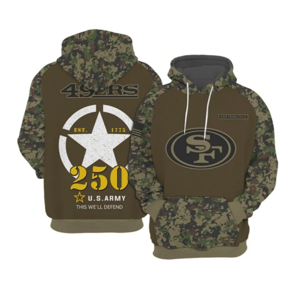 49ers US Army 250th Birthday Celebration 3D Apparel