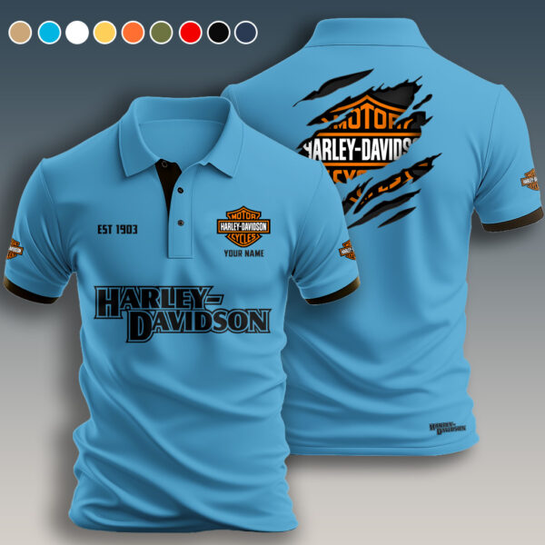 Personalized Harley Davidson Polo Shirt - Image 3