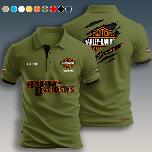 Personalized Harley Davidson Polo Shirt - Image 4