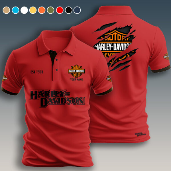Personalized Harley Davidson Polo Shirt - Image 8