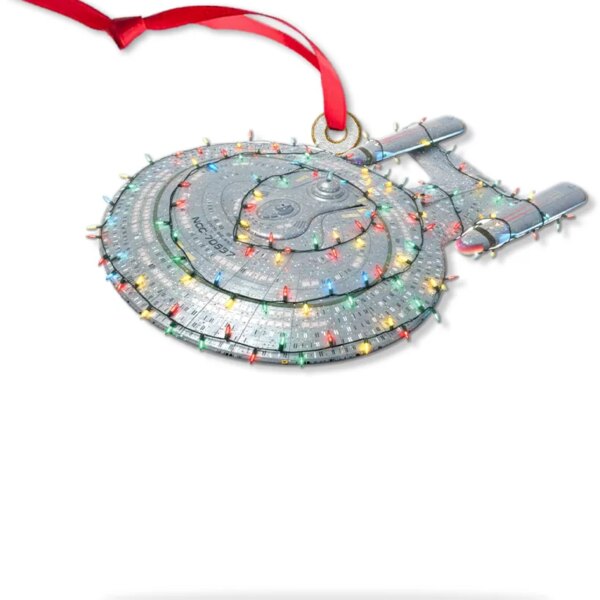 Star Trek U.S.S. Galaxy NCC-70637 With Christmas Lights Christmas Ornament - Image 7