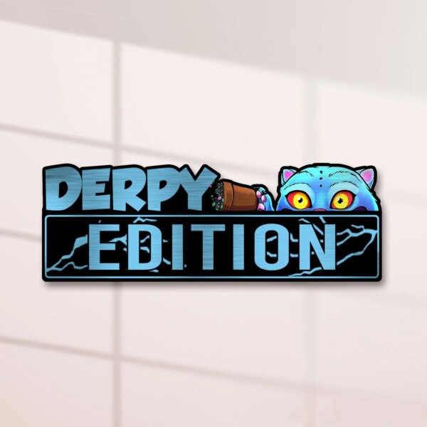 Derpy KPOP Blue Demon Tiger Edition 3D Inlayed Car Name Badge - Image 6
