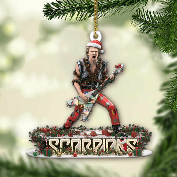 Alternative view of Scorpions Band Rudolf Schenker Christmas Ornament