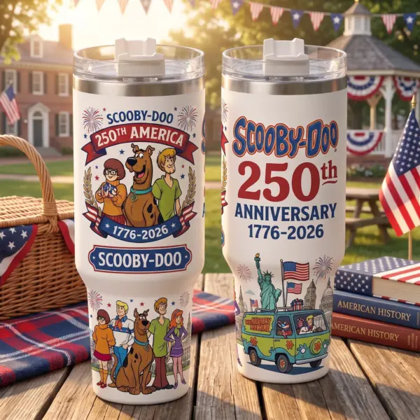 Alternative view of Personalized Scooby-Doo 250 Years of America 40oz Stanley Tumbler-THK132643
