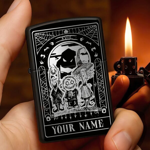 Personalized Nightmare Before Christmas Lock, Shock, Barrel Zippo Lighters - Image 3
