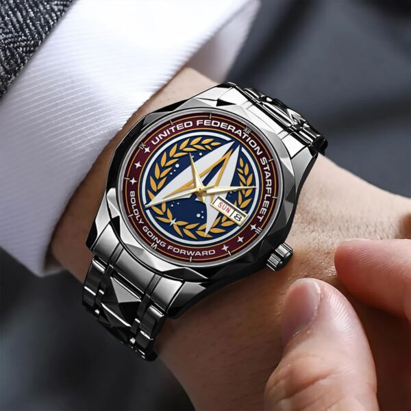 Alternative view of United Federation Starfleet Boldly Going Forward Alloy Luxury Quartz Watch