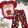 Snoopy Christmas Short Sleeve Pajamas Set-THK136244