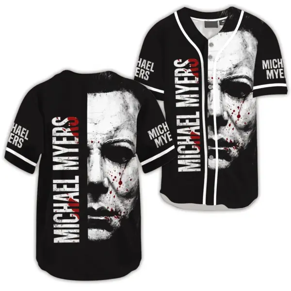 Alternative view of Michael Myers Halloween Baseball Jersey