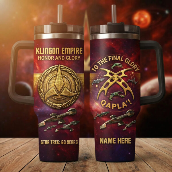 Personalized Star Trek Klingon Empire 60th Anniversary 40oz Stanley Tumbler - Image 3