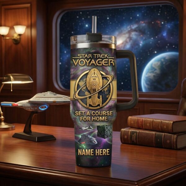 Personalized Star Trek Voyager 60th Anniversary 40oz Stanley Tumbler - Image 3