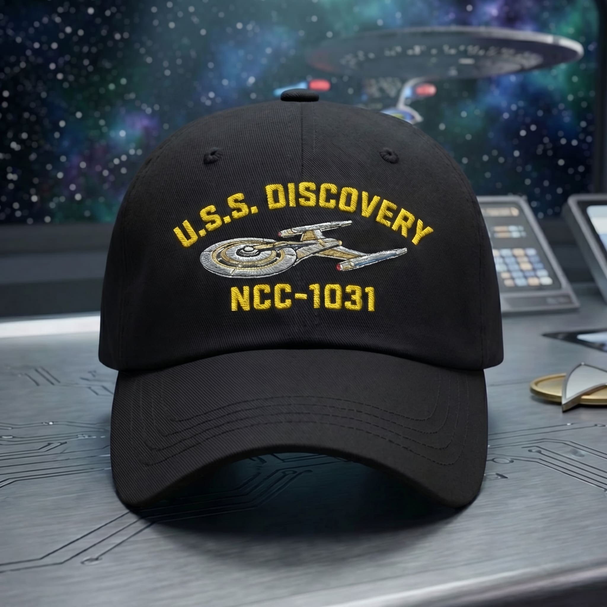 Premium Star Trek U.S.S. Discovery NCC-1031 Embroidery Cap - Image 3