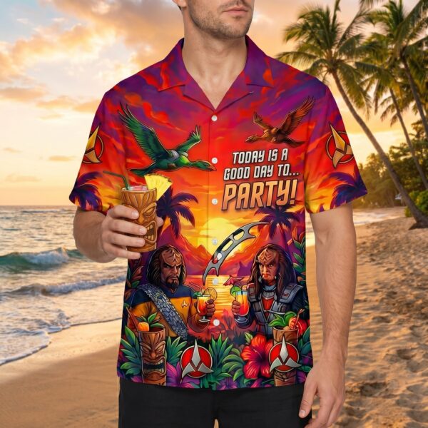 Alternative view of Star Trek Hawaiian Shirt- THK126698