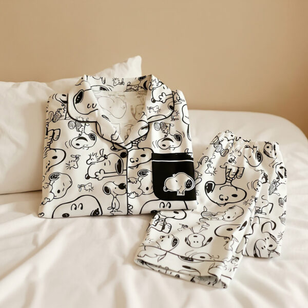 Snoopy Long Sleeve Pajamas Set - Image 3