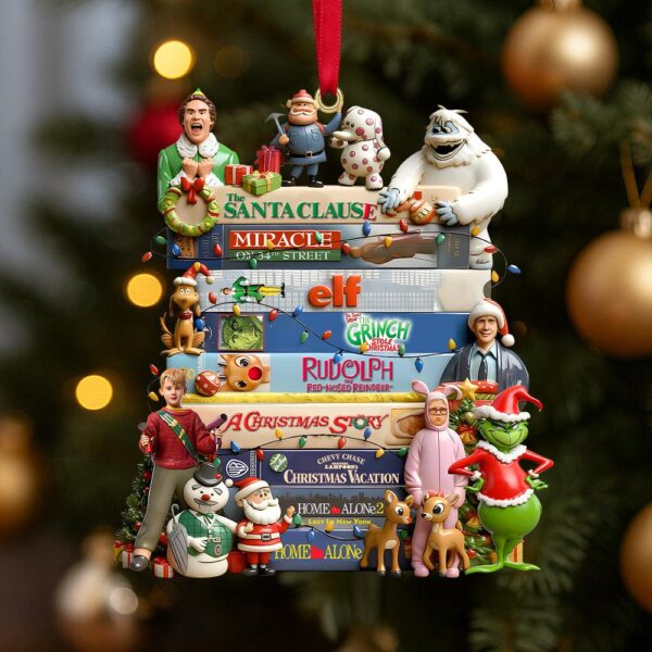 90s Movie Retro Christmas Ornament 2D Flat - Image 3