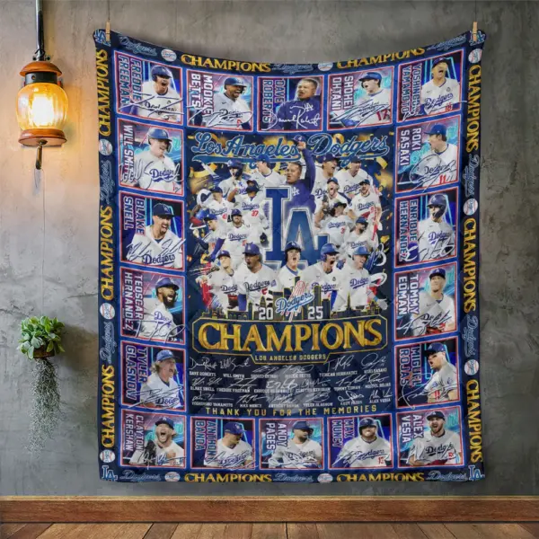 Los Angeles Dodgers World Series 2025 Quilt Blanket - Image 3