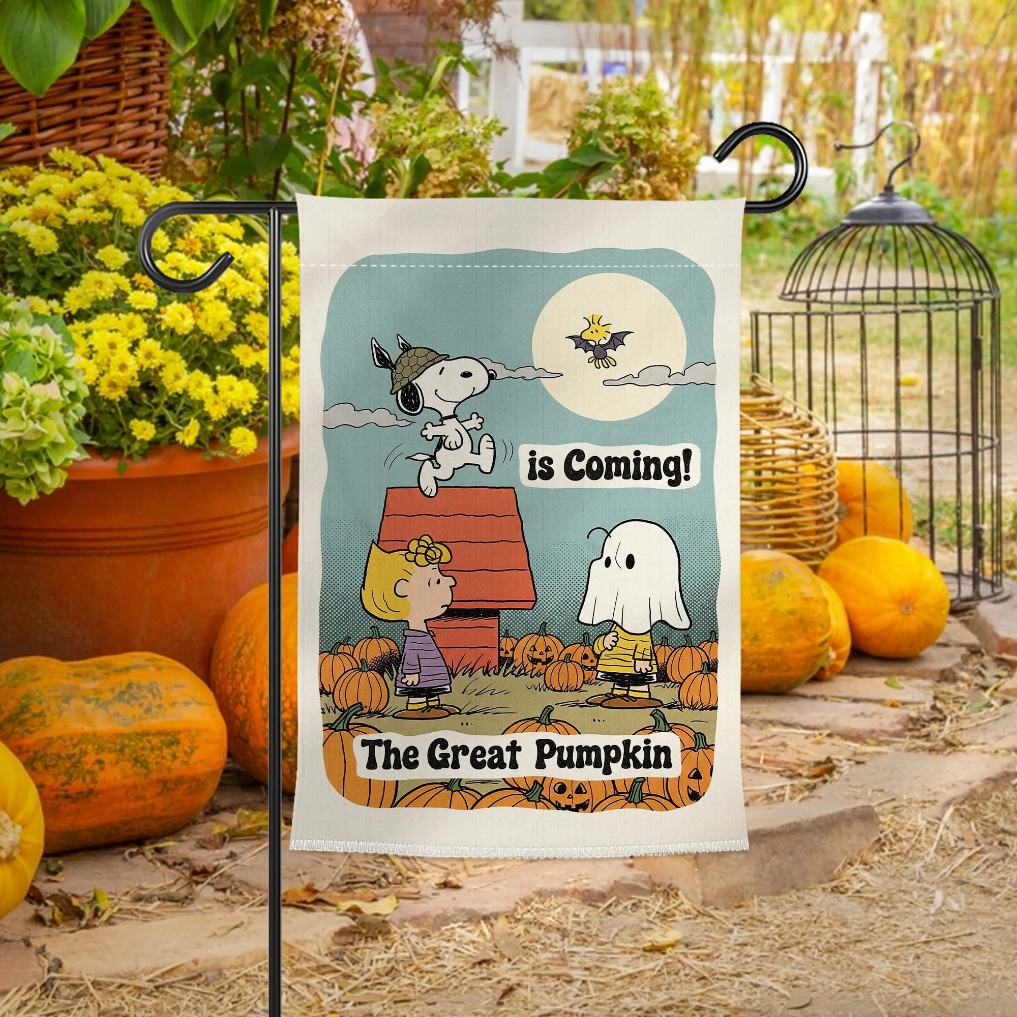 Peanuts Great Pumpkin Halloween Garden Flag