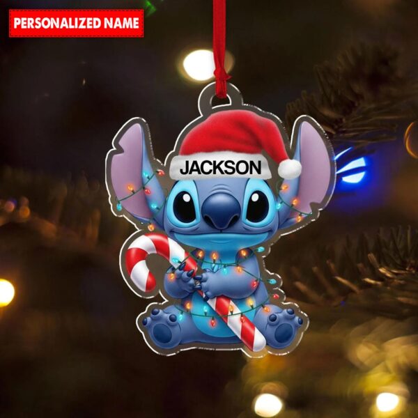 Personalized Disney Stitch Christmas Ornament - Image 5