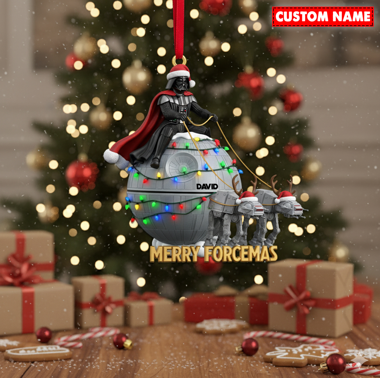 Personalized Star War Darth Vader Christmas Ornament