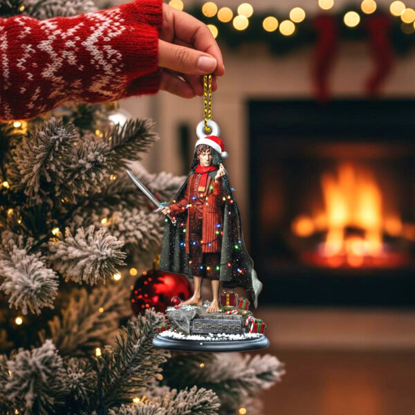 Alternative view of Lord of the Rings Frodo Baggins Christmas Ornament
