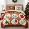 Personalized Snoopy Christmas Quilt Bedding Set-THK136601