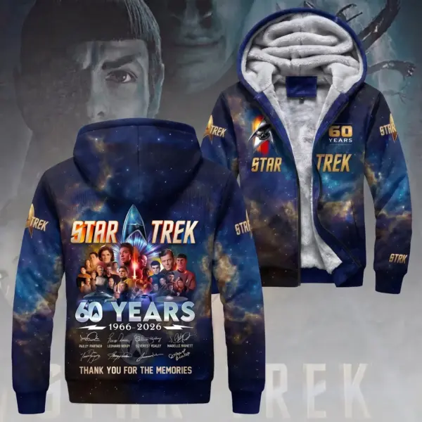 Star Trek 60th Anniversary 3D Fleece Zip Hoodie-THK136673