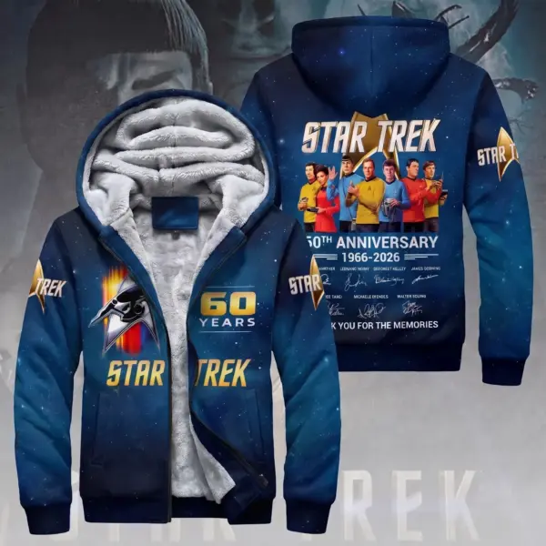 Star Trek 60th Anniversary 3D Fleece Zip Hoodie-THK136680