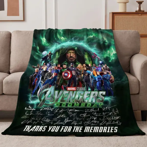Alternative view of Personalized Avengers Doomsday Fleece Blanket-THK136696