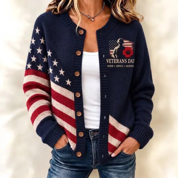 Veterans Day Cardigan-THK136993